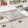Tabla de Cortar y Tabla para Amasar de Acero Inoxidable, Tabla para Picar Frutas, Antisalpicaduras, Fácil de Limpiar, Tabla para Amasar de Cocina, Tabla Antiadherente para Hacer Empanadas