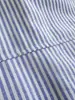 Camisa Nova de Verão de Manga Curta Camisa de Menino Listrada com Costura Manga Curta Blusa de Menina Resistente a Rugas Bonita Combina com Tudo Confortável