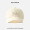 Boné de Baseball Bordado com Letras Feminino para Primavera e Verão, Chapéu com Proteção Solar para Passeios, Boné Versátil Casual sem Top Macio