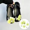 Accesorios para zapatos Croc, piezas para armar tú mismo, flores metálicas tridimensionales de lujo ligero con diamantes y perlas, hebillas de zapato desmontables, decoración de superficie de zapato