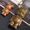Estatueta de Urso Violento Esculpida em Sândalo Verde, Escultura em Madeira Maciça, Decoração Personalizada para Sala de Estar de Casa, Brinquedo Colecionável, Ornamento de Mão
