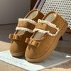 Novos Sapatos de Algodão Mary Jane Velcros Retro Tudo Incluído para Mulheres no Outono e Inverno Pantufas de Algodão Quentes Antiderrapantes com Forro de Lã para Casa