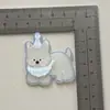 Nuevos Accesorios Acrílicos de Cachorro West Highland Doble Capa Coloridos Lazo Gota de Agua Joyería Materiales Hechos a Mano DIY