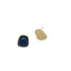 Aretes Elegantes de Resina Estilo Retro Hong Kong Plata S925 con Aguja Bañados en Oro Real Aretes Geométricos Simples Nuevos Aretes de Primavera y Verano Coreanos