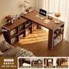 Mesa de Canto em Madeira Maciça Estante Mesa Integrada Quarto Casa Estudante Penteadeira em L Mesa de Computador de Canto Escritório