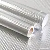 Venta Directa de Fábrica Pegatina a Prueba de Aceite para Cocina Papel Tapiz Resistente a Altas Temperaturas Pegatina de Pared de Papel de Aluminio Impermeable para Estufa Campana Extractora Venta al por Mayor Dropshipping