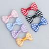 Mini pajarita de poliéster a cuadros, disponible en stock, ideal para manualidades, ropa para mascotas, zapatos, decoración, accesorios para el cabello, horquillas.