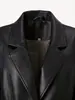Versátil Blazer de Piel Ajustado con Solapas para el Trayecto Diario, Adecuado para Personas Menudas, Estilo Sencillo, Directo de Fábrica, en Stock