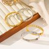 Pulseira de fivela caleidoscópio de quatro folhas requintada com incrustação de zircônia em cobre para mulheres, moda, combina com tudo, senso de alta qualidade, pulseira de estilo antigo médio, atacado