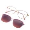 Caja Gafas de Sol para Hombre y Mujer Atracciones Magnéticas Dos en Uno Gafas de Sol Polarizadas Gafas Magnéticas para Miopía Montura de Gafas 7018