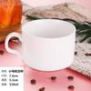 Conjunto Xícara de Café de Cerâmica Europeia Criativa Branco Puro Simples Xícara e Pires para Chá com Leite Hotel Café Pode Personalizar Logotipo