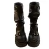 Venta Caliente Estilo Coreano Adelgazante Versátil Aumentador de Altura Suela Gruesa Botas Martin Mujer 2026 Nuevo Otoño Marrón Versátil Botas de Media Pantorrilla
