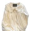 [Camisa de Encaje con Cuello de Muñeca Japonesa para Mujer Otoño e Invierno Nuevo Holgada Sensación de Alta Gama Base Interior Top de Manga Larga]