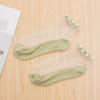 Primavera y verano nuevo calcetines de tarjeta de perlas transparentes niñas dulces calcetines cortos japoneses cara fondo antideslizante calcetines de fábrica
