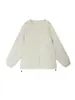 Jaqueta Feminina Plus Size de Inverno Estilo Coreano Creme Acolchoada 2025 Modelagem Solta Quente À Prova de Vento Gola Redonda Cor Sólida Casaco de Algodão