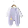 Roupas de outer wear de outono, roupinhas de bebê super fofas, macacão estiloso estilo coreano, jaqueta corta-vento elegante para bebês meninas, perfeito para passeios após o primeiro mês