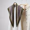 Fajín Triangular de Sarga Moda Primavera, Verano y Otoño Bufanda de Seda Retro Coreana Bufanda Triangular Fina para Mujer Baotou
