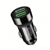 Adaptador cargador de coche para teléfono 5V3.1A carga rápida doble interfaz USB cargador de alimentación para coche en stock