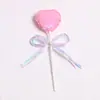 Decoração de bolo com balão balão redondo transparente mesa de sobremesas criativa cartão de bolo enfeites de decoração de balão