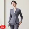Traje profesional de corte entallado para mujer 2026 otoño nueva moda blazer con pantalones de pierna recta para lugar de trabajo y ropa de trabajo para joyería