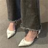 Tacones Altos para Mujer 2023 Nuevo Retro Moda Súper Populares Puntiagudos Elegantes Versátiles Tacón de Aguja Antideslizantes de una Sola Capa Zapatos de Moda