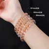 Pulseira de Cristal de Cabelo Vermelho Natural Runyang Joias Círculo Único Corpo em Rede Pulseira de Cristal Joias de Contas Redondas Soltas Atacado para Homens e Mulheres