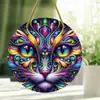 Série de Pingentes Estilo Boêmio Pintado Temu Transfronteiriço Ornamentos Redondos Decorativos Coloridos de Acrílico para Interior e Exterior