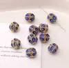 Colgante Serie Filigrana Esmalte Alveolar de Aleación de 10 mm Pulsera de Cuentas Hecha a Mano DIY Llavero Material para Joyería Accesorios