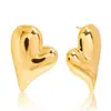 Pendientes de Corazón de Acero Inoxidable Europeos y Americanos Jieding Pendientes de Nicho de Gama Alta Joyería de Acero Inoxidable Pendientes que No se Desvanecen Transfronterizo