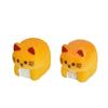 YQT Pan de Gato Japonés Hamburgo Resina Adornos de Escritorio Pegamento Crema diy Micro Simulación Comida y Juego Accesorios de Resina