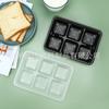 Caja de nieve Mei Niang de 4 rejillas 6 rejillas pp negro Caja de embalaje de bola verde ajenjo Caja blíster para pastelería china