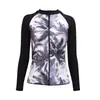 Nuevo Traje de Baño Sexy con Mangas Largas y Abertura para Mujer, Cubre Vientre, Adelgazante, Realza Pecho Pequeño, Top Individual Conservador para Vacaciones