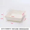 Caja de Embalaje Rectangular para Hornear Sándwich de Rollo Suizo Rollo de Toalla Puff de Nieve Pastel Hojaldrado Caja de Papel-Plástico de Grado Alimenticio