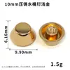 Botões de Metal para Roupas e Bolsas de Liga de Zinco 10mm, Rebites Metálicos Tipo Balde, Acessórios de Couro, Botões com Base de Rosca