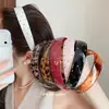 Faixa de Cabelo Acrílica Colorida com Strass Retrô para Mulheres, Presilha de Cabelo Acrílica Antiderrapante de Aba Larga, Faixa de Cabelo Simples Acessório de Cabelo para Mulheres