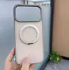 Suporte Giratório 360 com Toque de Pele para iPhone 18 Pro Max Apple 17 Capa de Telefone Magnética de Acrílico 15 Pro
