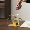 Infusor de Chá de Vidro, Gadget para Fazer Chá, Filtro de Chá, Rede Filtro de Folhas de Chá, Separador de Chá Criativo de Vidro, Acessório de Filtro de Chá