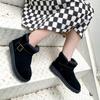 Botas de Neve Femininas 2026 Novo Modelo, Couro Bovino Antiderrapante Inverno Quente Forradas com Lã Espessas Clássicas Curtas para Mulheres