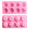 Molde para cubitos de hielo con forma de rosa de 12 piezas, bandeja de hielo con flores y hierba, molde para pudín de chocolate y gelatina, molde de silicona para pastel DIY