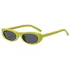 Gafas de sol retro estilo europeo y americano, de montura pequeña ovalada tipo ojo de gato, de moda y favorecedoras para rostros cuadrados y redondos, gafas de sol versátiles para mujer