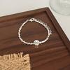 Pulseira de Pérolas Shijia Empilhadas Estilo Francês Luxo Leve Nicho Exquisita Corda Rochosa Pulseira de Pérolas 2024 Novo Senso de Alto Padrão