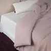 Juego de Cuatro Piezas de Algodón Puro Doble Gasa Estilo Minimalista Color Sólido Gama de Artículos Individuales Funda Nórdica Suave Sábana Bajera Sábana Plana