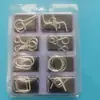 Anillo Chino Serie Nueve Entrelazados Desbloqueo y Desabrochado Juego de Ocho Piezas Venta al por Mayor Hebilla de Inteligencia Juego de 8 Piezas Hebilla Rompecabezas de Metal Abc