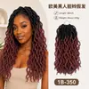 Pelucas Transfronterizas Cabello de Ganchillo Trenzas Rasta Afroamericanas y Europeas 18 pulgadas Goess Faux Locs Trenzas Rizadas
