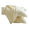 Novedad 2025, fundas de almohada de gasa de algodón puro, juego de dos, resistentes al aceite, fundas de almohada 100% algodón, absorbentes de sudor, transpirables, antideslizantes y que no se caen