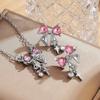 Nuevo estilo simple retro elegante exquisito perla diamante doble cuentas distintivo estilo francés clavícula collar pendientes traje