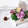 Venta caliente directa de fábrica transfronteriza candelabro de hortensia eucalipto corona pequeña planta verde simulación decoraciones de boda interiores