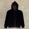 2024 Venta al por mayor en stock Mismo estilo Calavera Estilo perezoso Sudadera con capucha y cremallera de manga larga con estampado digital 3D para hombres y mujeres