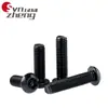 Parafusos para Máquina de Cabeça Chata Coluna M3M4M5M6M8 de Aço Inoxidável 304 Pretos Parafusos Antifurto Tipo Flor de Ameixa Preta com Agulhas