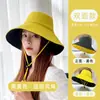 Chapéu de Pescador de Cor Pura de Alta Qualidade para Verão Chapéu de Sol Feminino Proteção Solar UV Chapéu da Moda